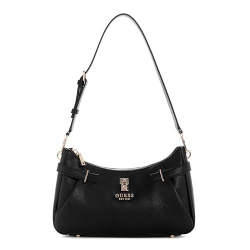 $108. GUESS Yesba Adjustable Small Shoulder Bag Black Gold $108. GUESS Yesba Adjustable Small Shoulder Bag Black Gold