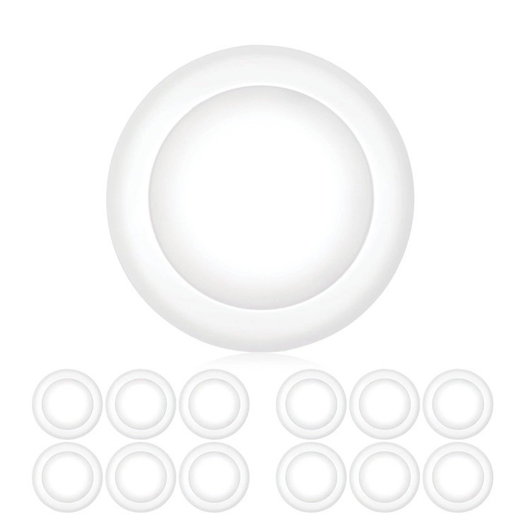 PARMIDA (12 Pack) 5/6 Inch Dimmable LED Disk Light Surface Flush Mount 15W 5000K PARMIDA (12 Pack) 5/6 Inch Dimmable LED Disk Light Surface Flush Mount 15W 5000K