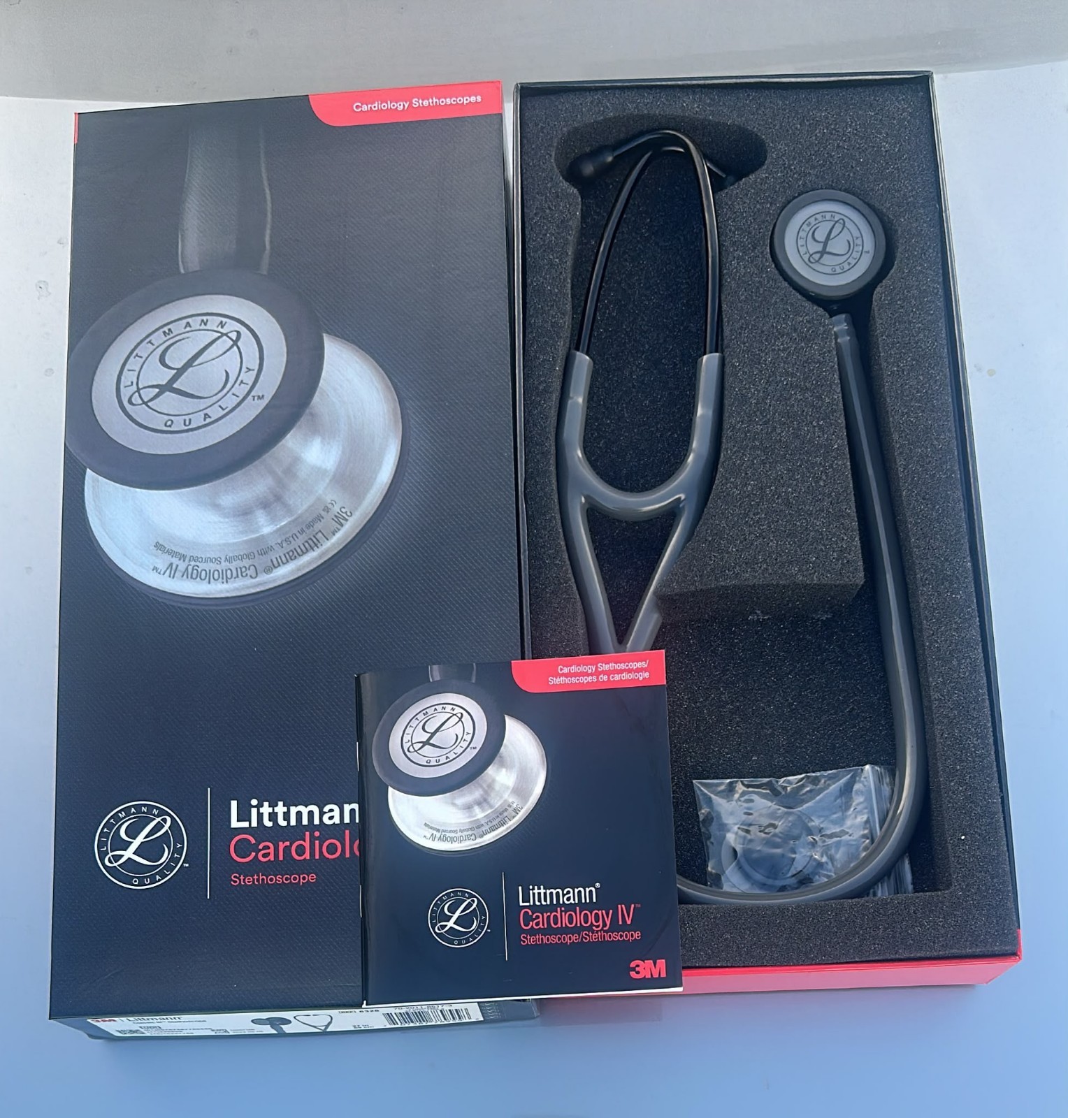 3M Littmann Cardiology IV Stethoscope, 6165, Black-Grey 27 3M Littmann Cardiology IV Stethoscope, 6165, Black-Grey 27