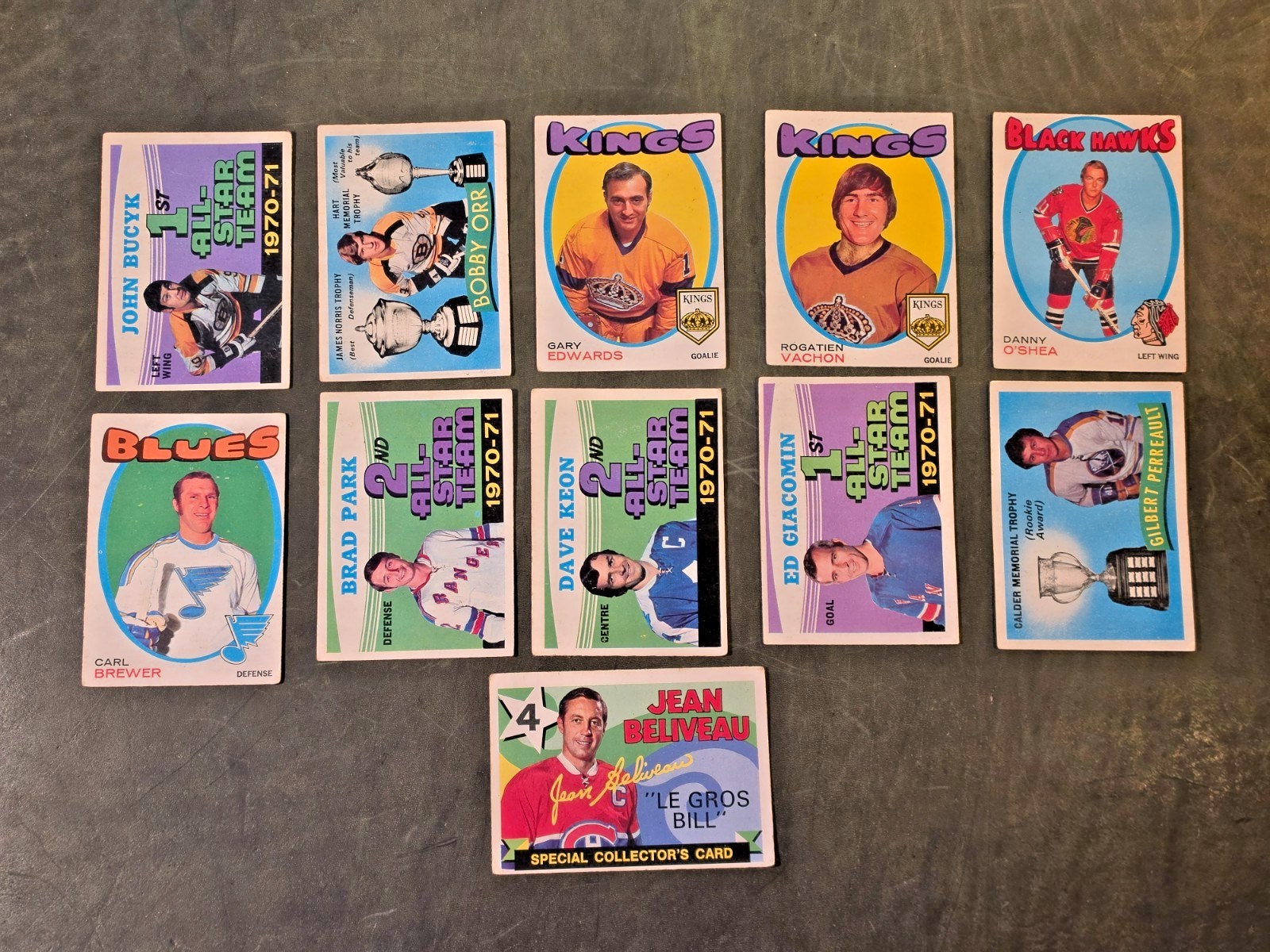 1971-72 O-Pee-Chee OPC Hockey 31 Card Lot Bobby Orr Howe Beliveau Hull Plante