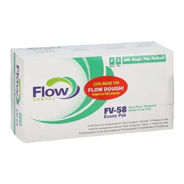 Flow Dental 18215 FV-58 Film, Value Pak, Xpress #2 (600 Films)