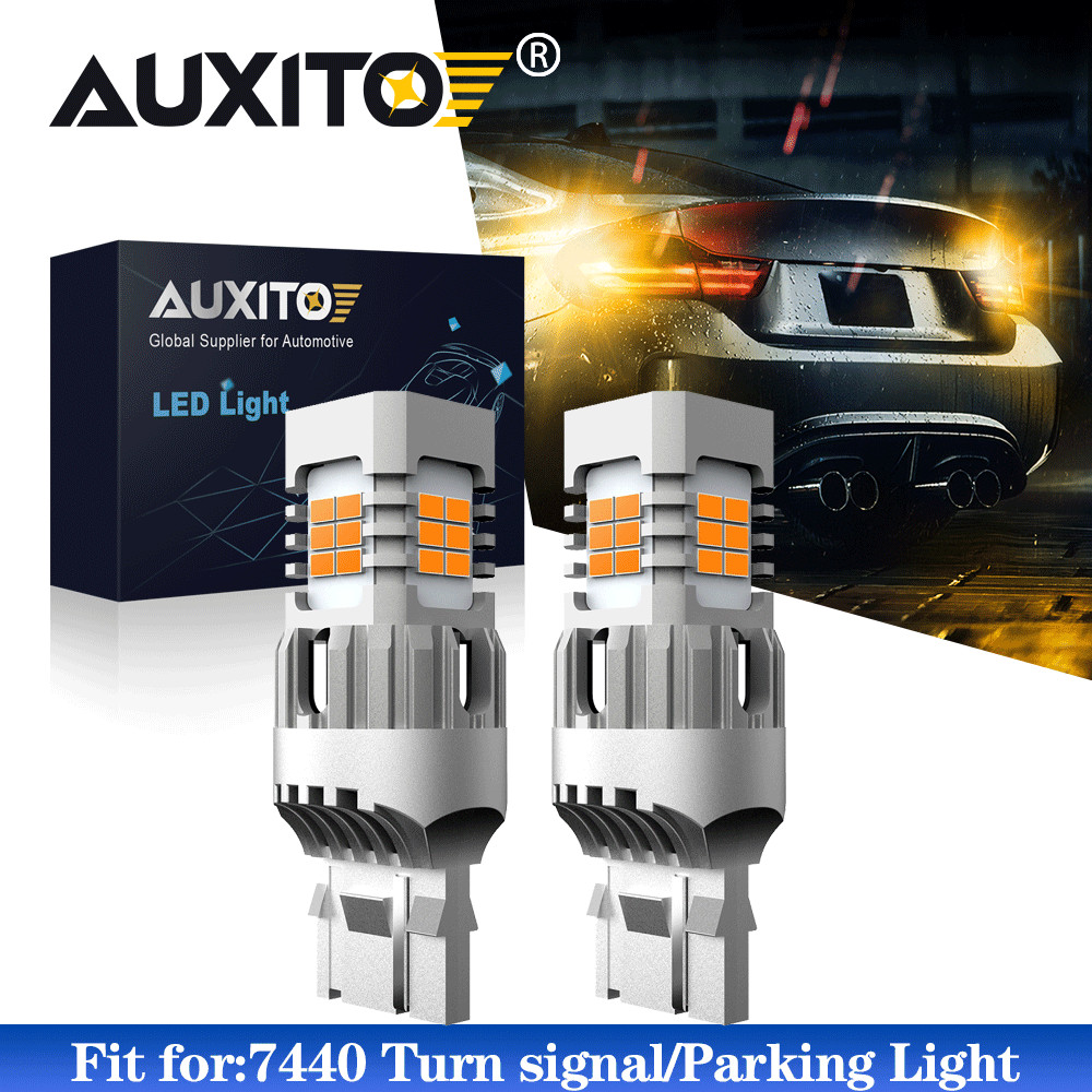 AUXITO Amber 7440 Anti Hyper Flash LED Turn Signal Blinker Light Extreme Bright
