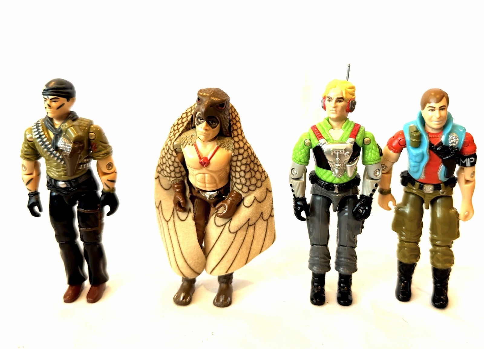 Vintage 1987 GI Joe Action Figure Lot Raptor Tunnel Rat Law Psyche-Out 3.75”