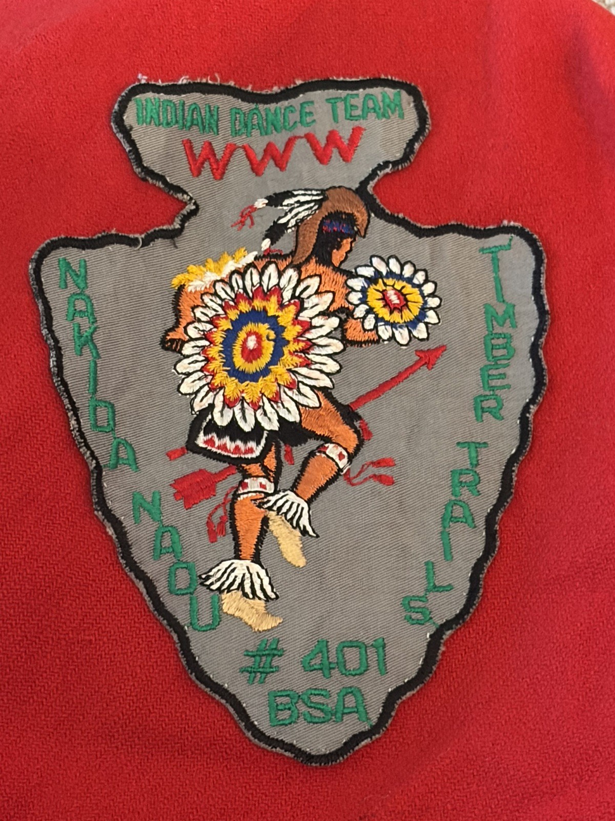 RARE Old OA Lodge 401 WWW Nakida Naou 8” J1 patch famous Indian Dance Team RARE Old OA Lodge 401 WWW Nakida Naou 8” J1 patch famous Indian Dance Team
