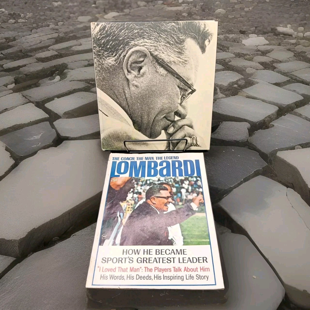 Lot Of 2 Vintage 1971 Lombardi NFL And The Coach The Man The Legend Books