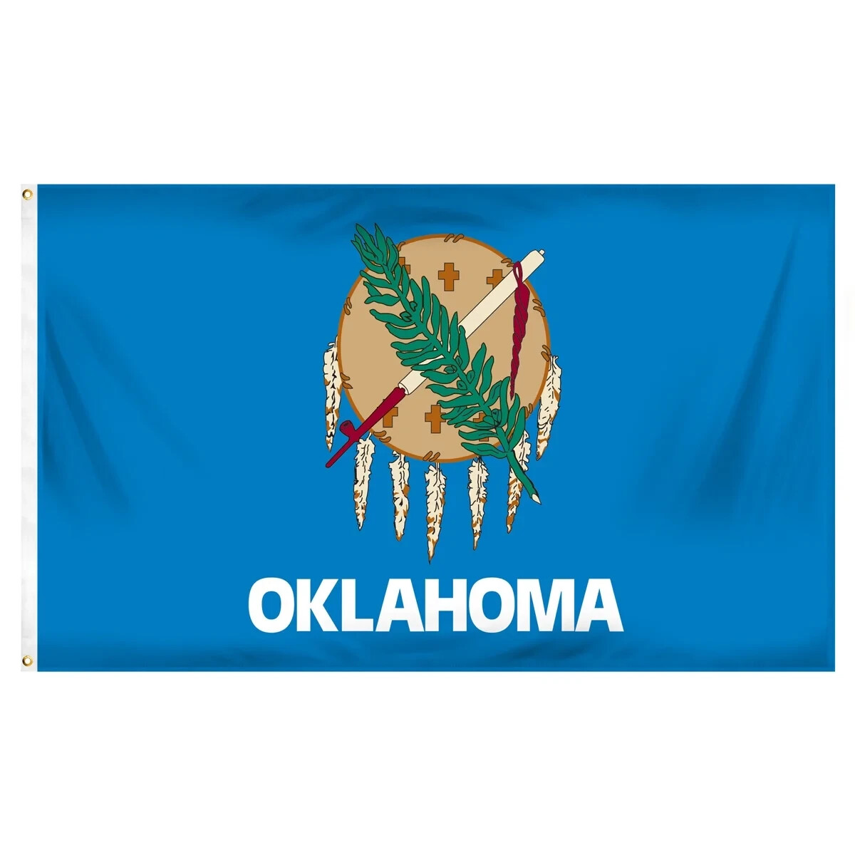 3X5 Oklahoma State Flag 3x5 ft Printed Brass Grommets Quality Polyester 100D