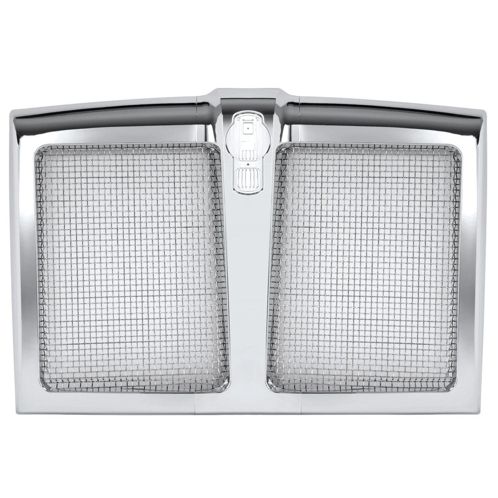 KUAFU Front Grill Chrome Silvery Grille Compatible Kenworth T880 w/Bug Mesh Net