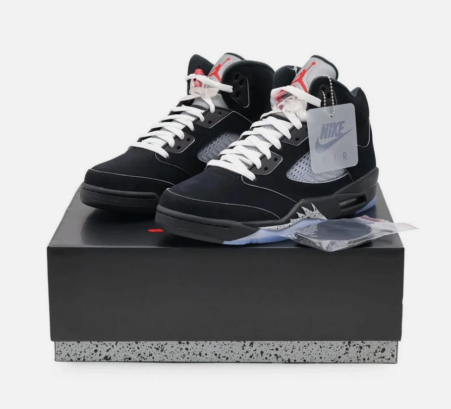 Air Jordan 5 Retro OG Black Metallic Reimagined High Top Men's Basketball Shoes