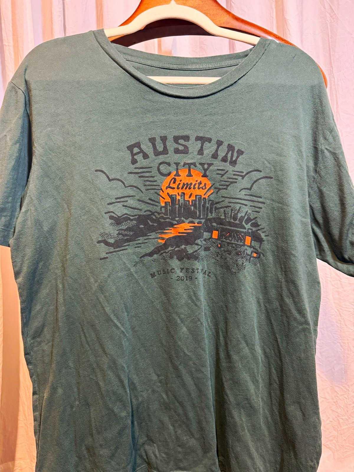Austin City Limits 2019 Music Festival Tee Mens L Green