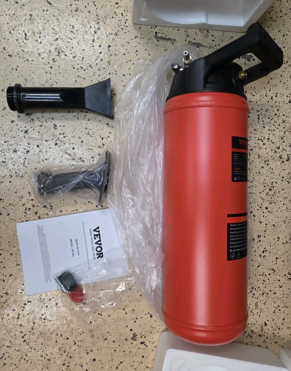 VEVOR Tire Seater XW-9AL 2.4 Gal 150 PSI Handheld Bead Seater VEVOR Tire Seater XW-9AL 2.4 Gal 150 PSI Handheld Bead Seater