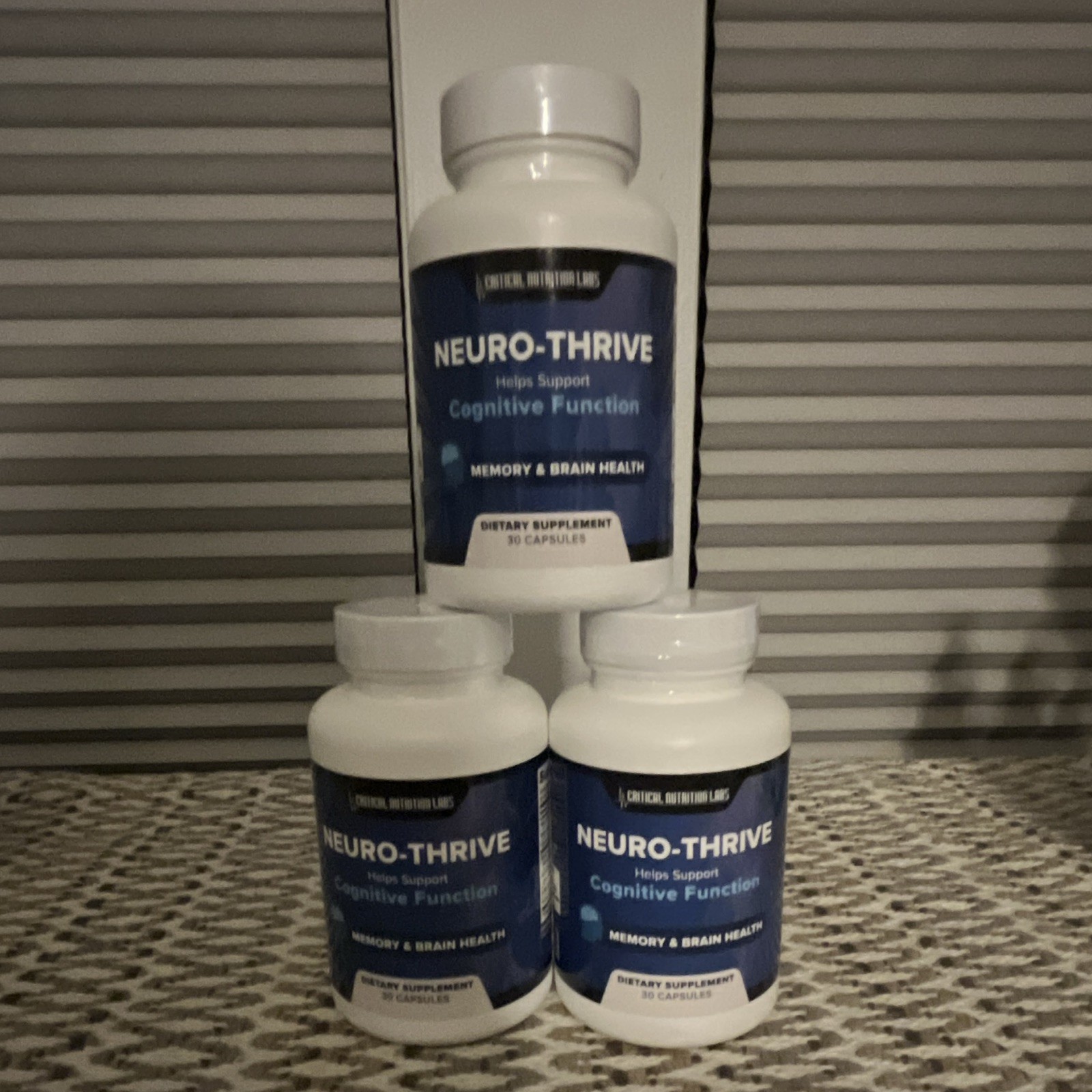 Neuro-Thrive Cognitive Function Dietary Supplement Capsules 60ct (3) Exp 07/2026