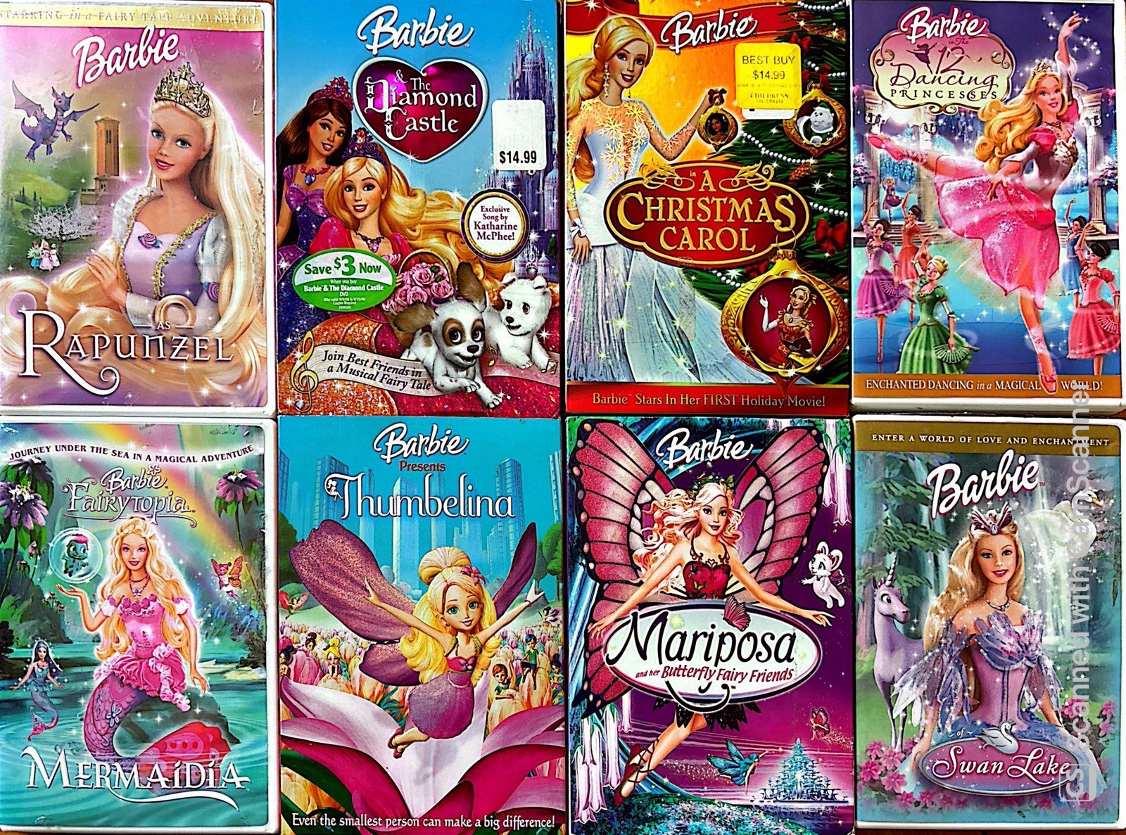 Classic 2000s Barbie DVD Collection Lot – 8 Original-Era Releases Mint Classic 2000s Barbie DVD Collection Lot – 8 Original-Era Releases Mint
