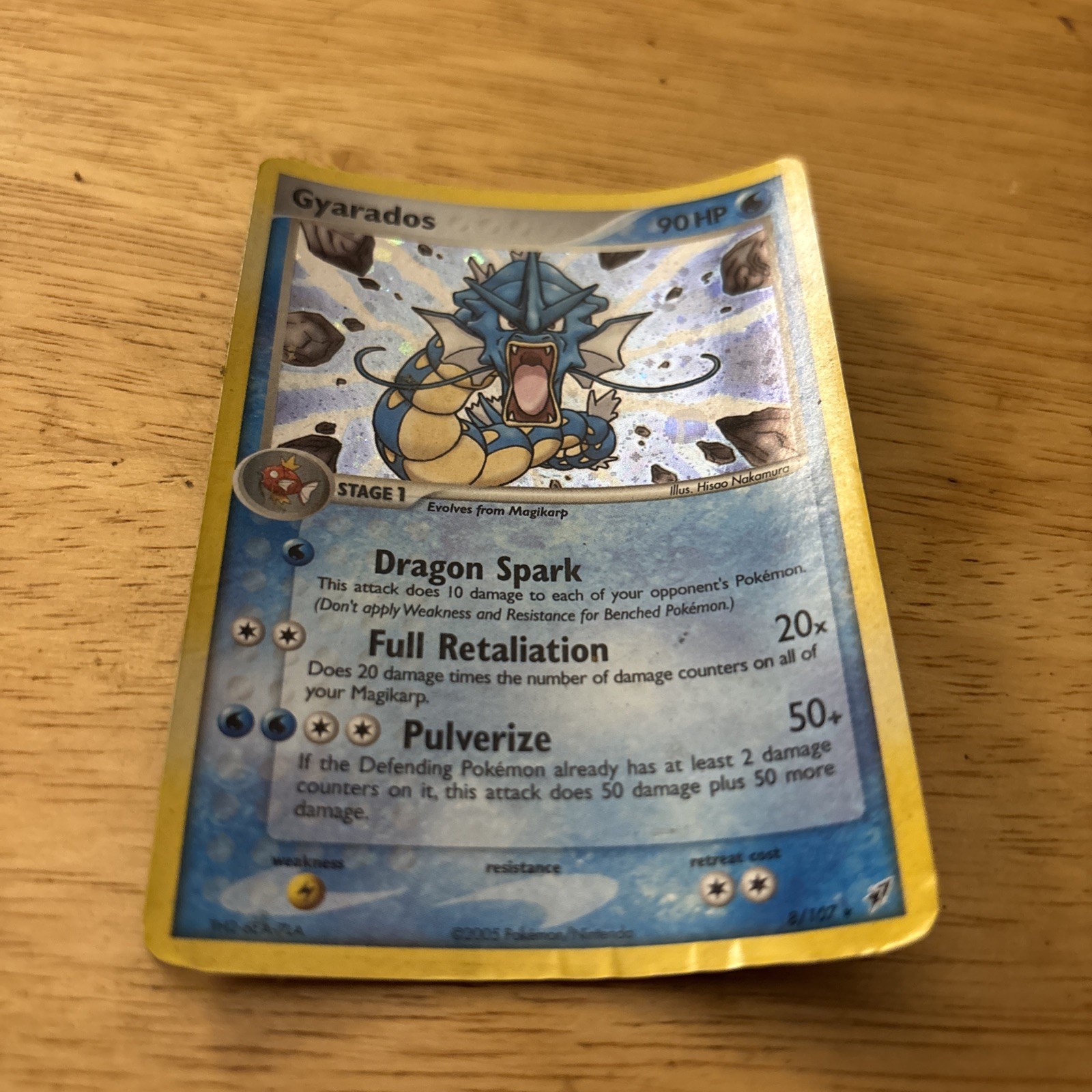 Pokémon TCG Gyarados EX Deoxys 8/107 Holo Holo Rare 2005 Nintendo - PLAYED Pokémon TCG Gyarados EX Deoxys 8/107 Holo Holo Rare 2005 Nintendo - PLAYED