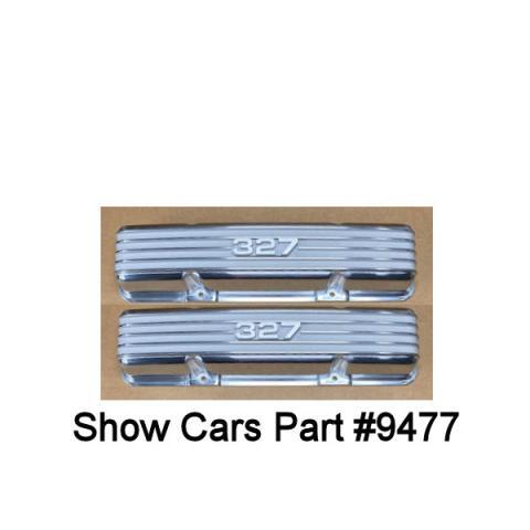 327 58 -86 SMALL BLOCK CHEVY NEW PAIR TALL FINNED ALUMINUM VALVE COVERS POLISHED 327 58 -86 SMALL BLOCK CHEVY NEW PAIR TALL FINNED ALUMINUM VALVE COVERS POLISHED