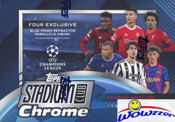 2021/22 Topps Stadium Club Chrome UEFA Soccer MEGA Sealed Box-PRISM REFRACTORS