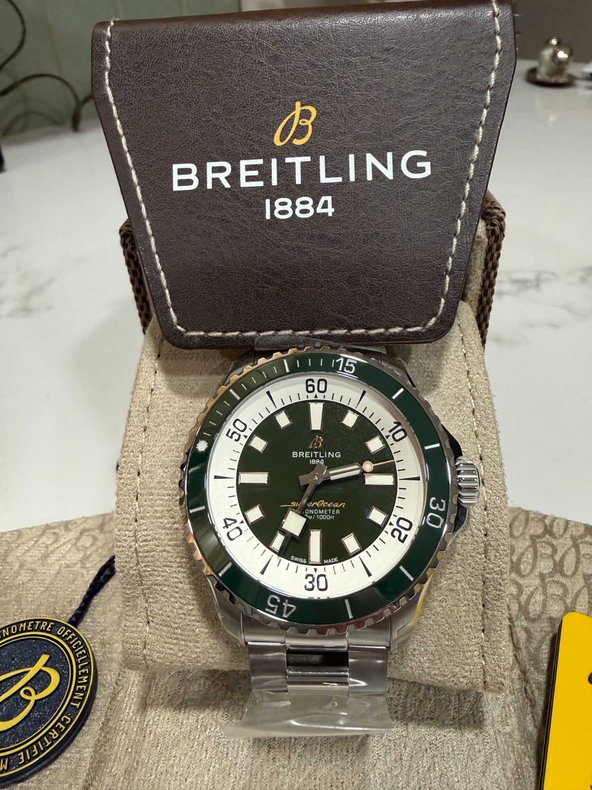 New Unworn Breitling Superocean 44mm Green Dial A17376 New Unworn Breitling Superocean 44mm Green Dial A17376