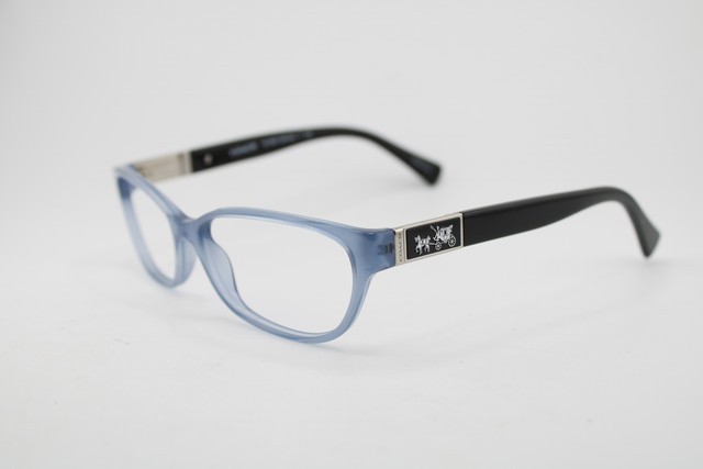 COACH HC 6061 5259 MILKY BLUE BLACK AUTHENTIC EYEGLASSES 52-15