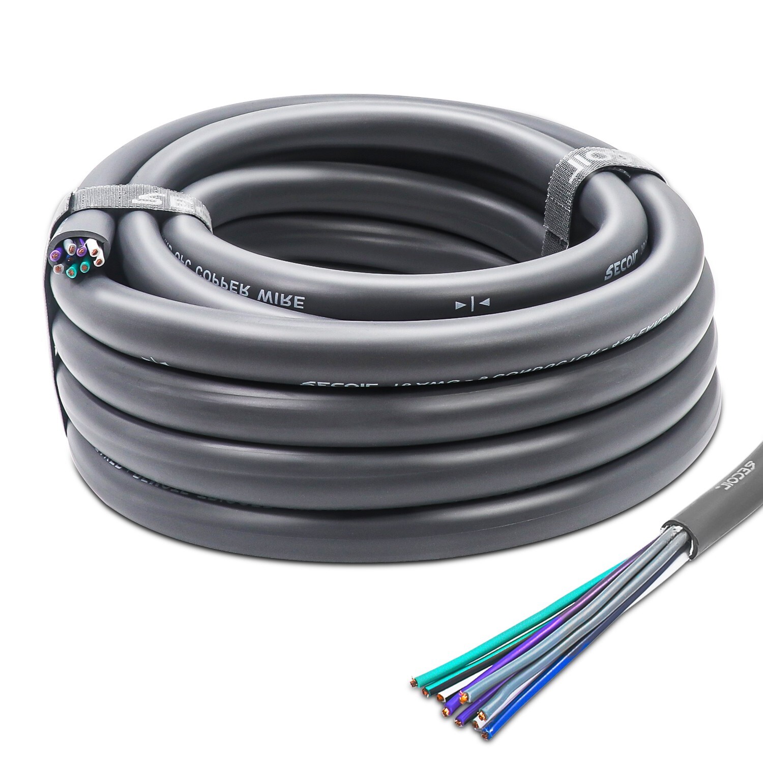 Recoil SW9C16-20 20 Feet 9 Conductor Speaker Cable, 16AWG Pure OFC