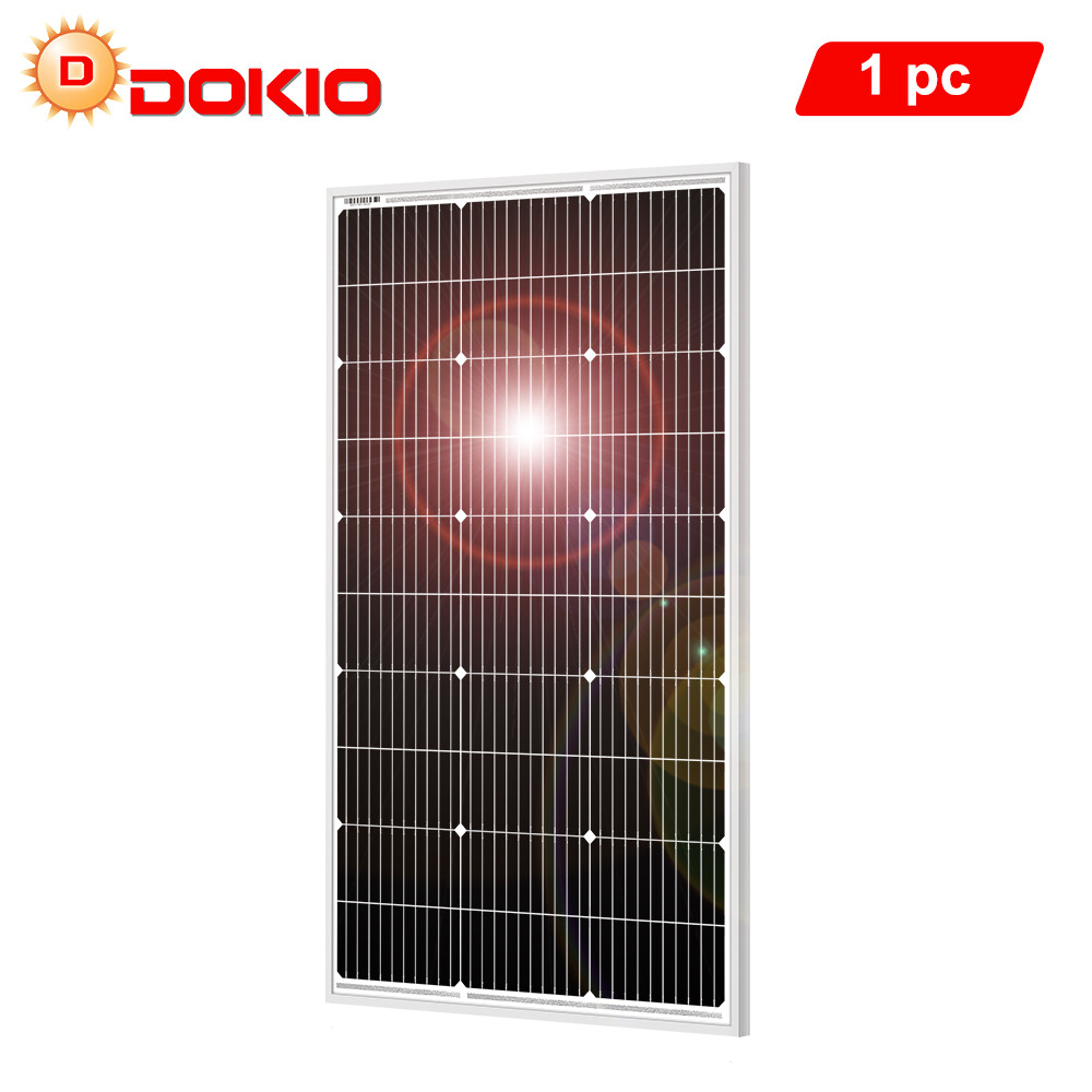 Dokio 100w 200w Rigid Monocrystalline Solar Panel Kit for Home/Caravan/RV/Boat
