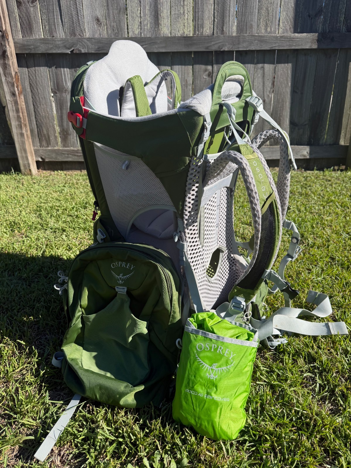 Osprey Poco AG Premium Child Carrier Hiking Backpack COMPLETE Daypack Raincover