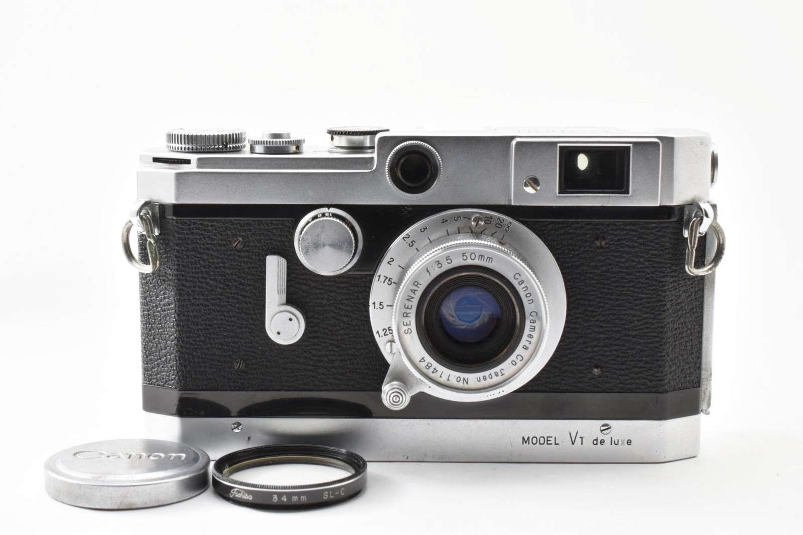 [Exc+5] Canon VT De Luxe rangefinder camera + serenar 50mm f3.5 lens From JAPAN
