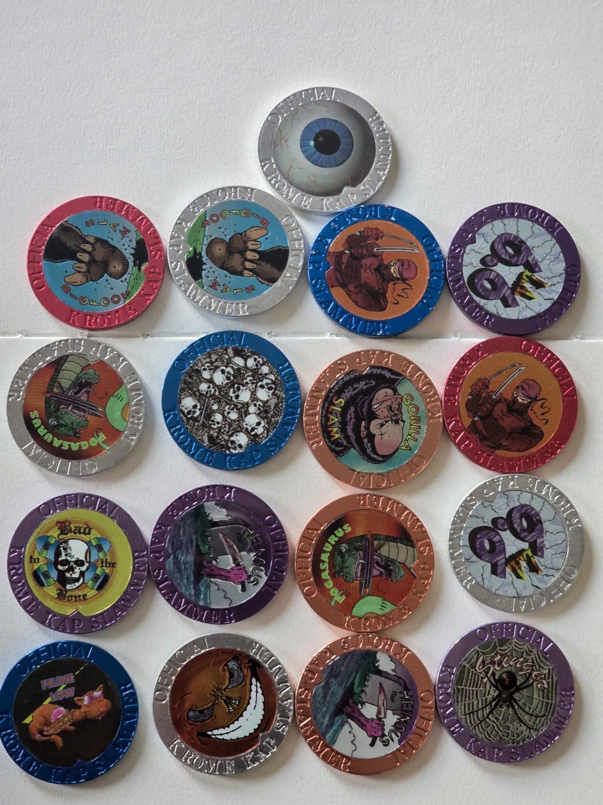 Vintage 1994 Krome Kap Metal Slammer Collection - 17x Premium POG Kinis Lot Vintage 1994 Krome Kap Metal Slammer Collection - 17x Premium POG Kinis Lot