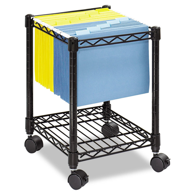 Safco Compact Rolling Cart Fits Letter And Legal-Size Hanging Folders Mobile