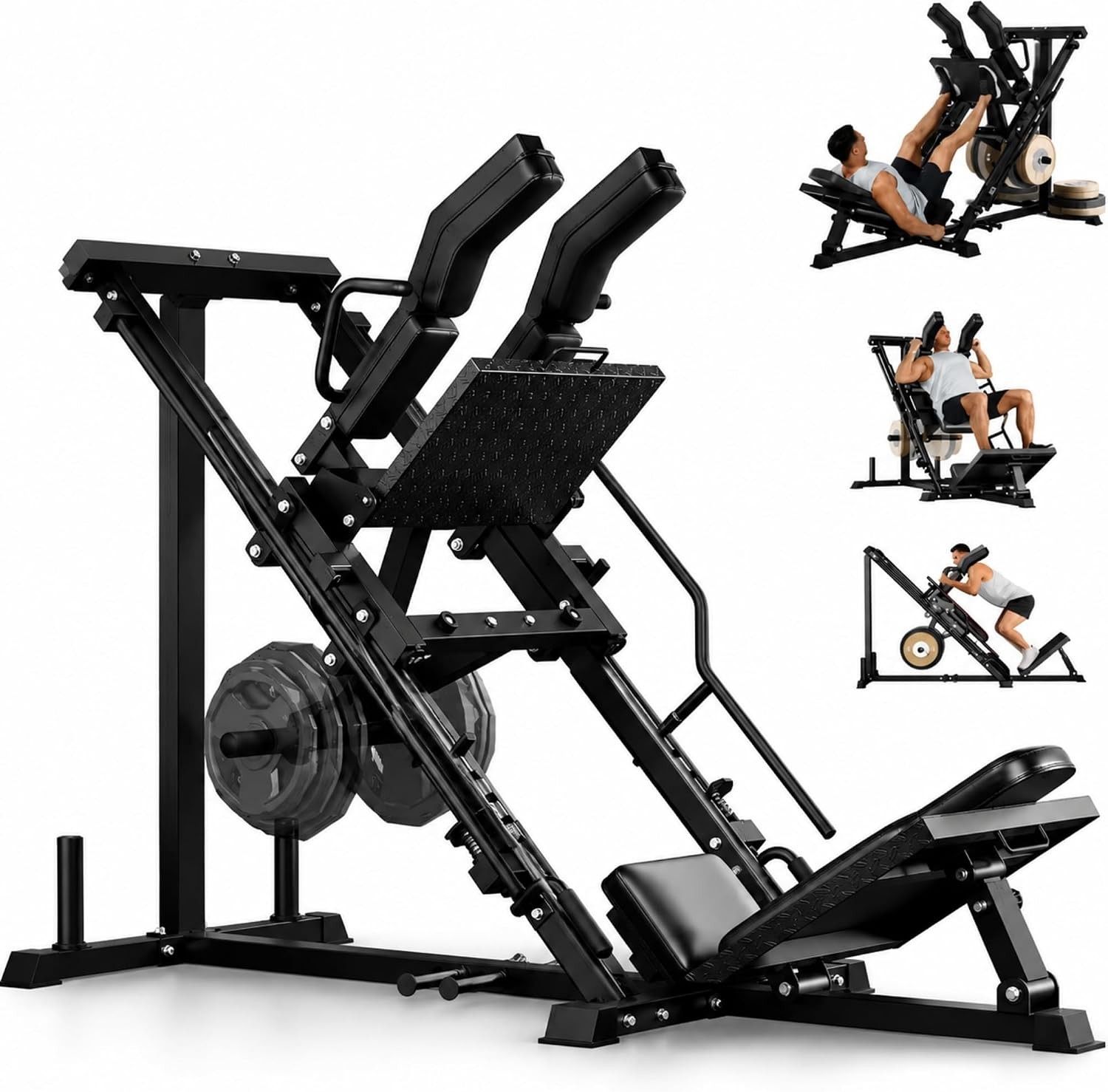 Adjustable Leg Press Hack Squat Machine Home Gym Strength Training Leg Machine