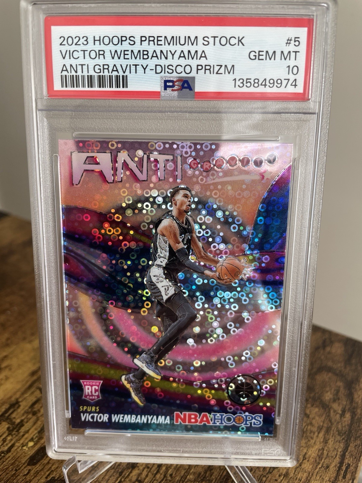 2023 Hoops Premium Stock Victor Wembanyama RC Anti-Gravity Disco Prizm PSA10🔥 2023 Hoops Premium Stock Victor Wembanyama RC Anti-Gravity Disco Prizm PSA10🔥