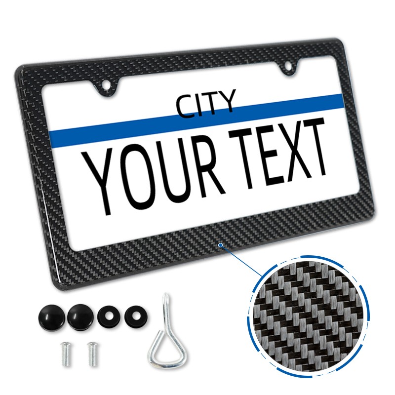 Real 3K Twill Carbon Fiber License Plate Frame Cover US Standard Universal Size
