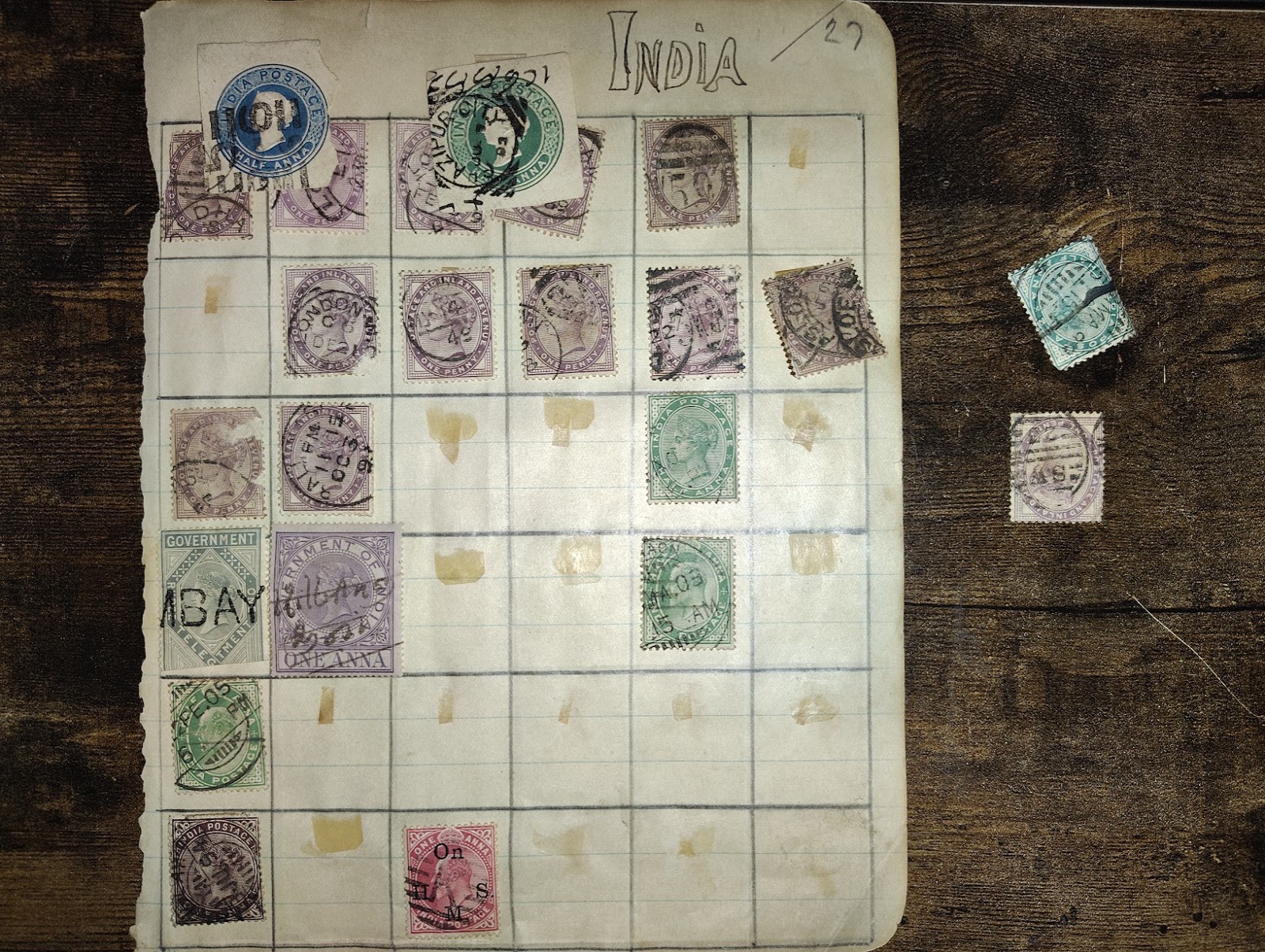Vintage British India & Foreign Mail Stamp Collection Leaf – 2 Album Pages Vintage British India & Foreign Mail Stamp Collection Leaf – 2 Album Pages