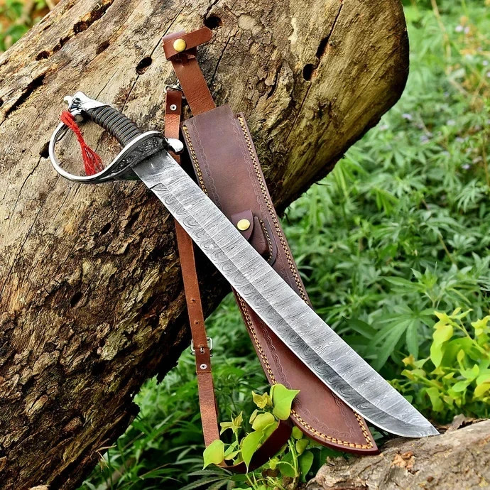 24\'\' Handcrafted CUTLASS COMBAT BATTLE READY SWORD WITH SHEATH