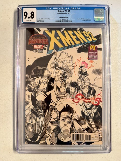X-Men '92 #1 (2015) SDCC Pepe Larraz Variant. Ltd. 5000. CGC 9.8