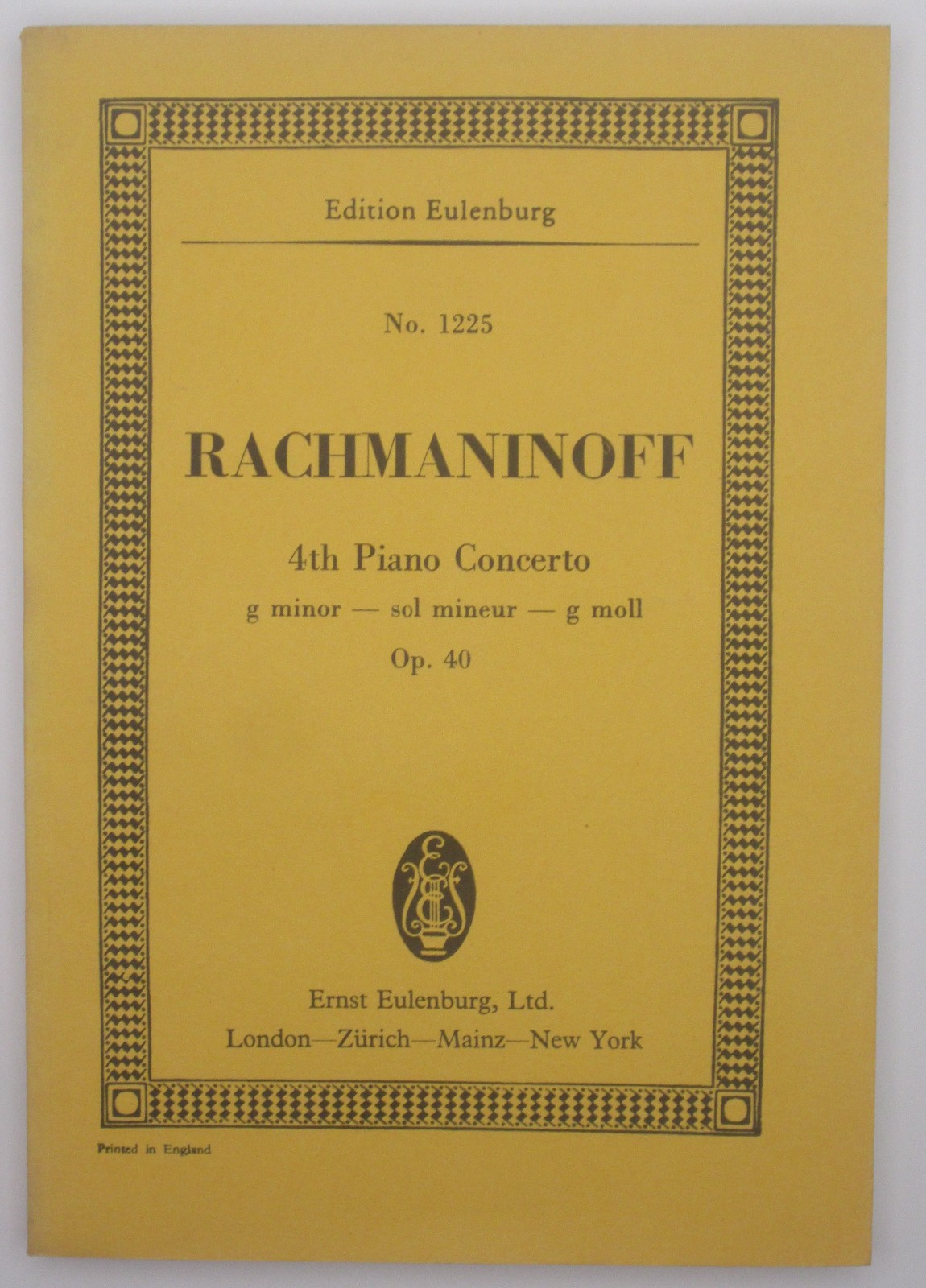 Eulenburg study scores RACHMANIMOFF -- WEBER / NEW, ships next business day Eulenburg study scores RACHMANIMOFF -- WEBER / NEW, ships next business day