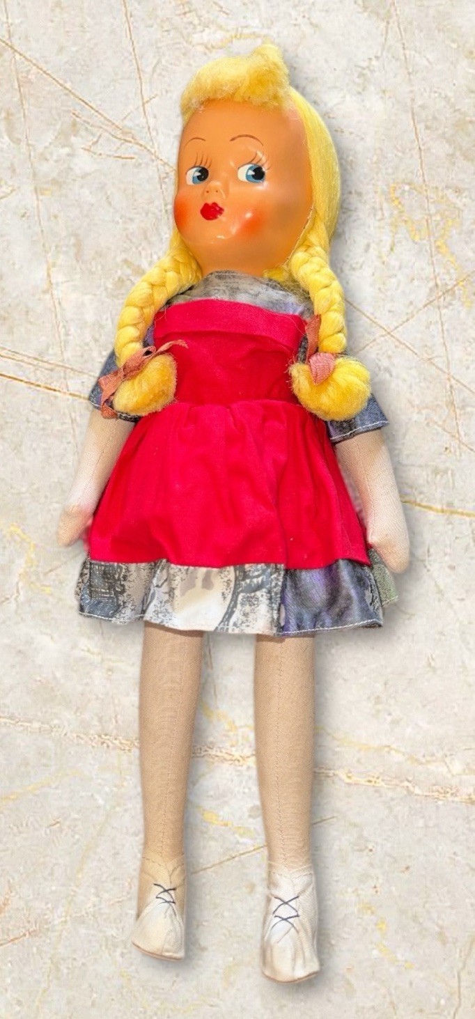 Vintage 1950’s Dutch celluloid faced Heidi Inspired Doll