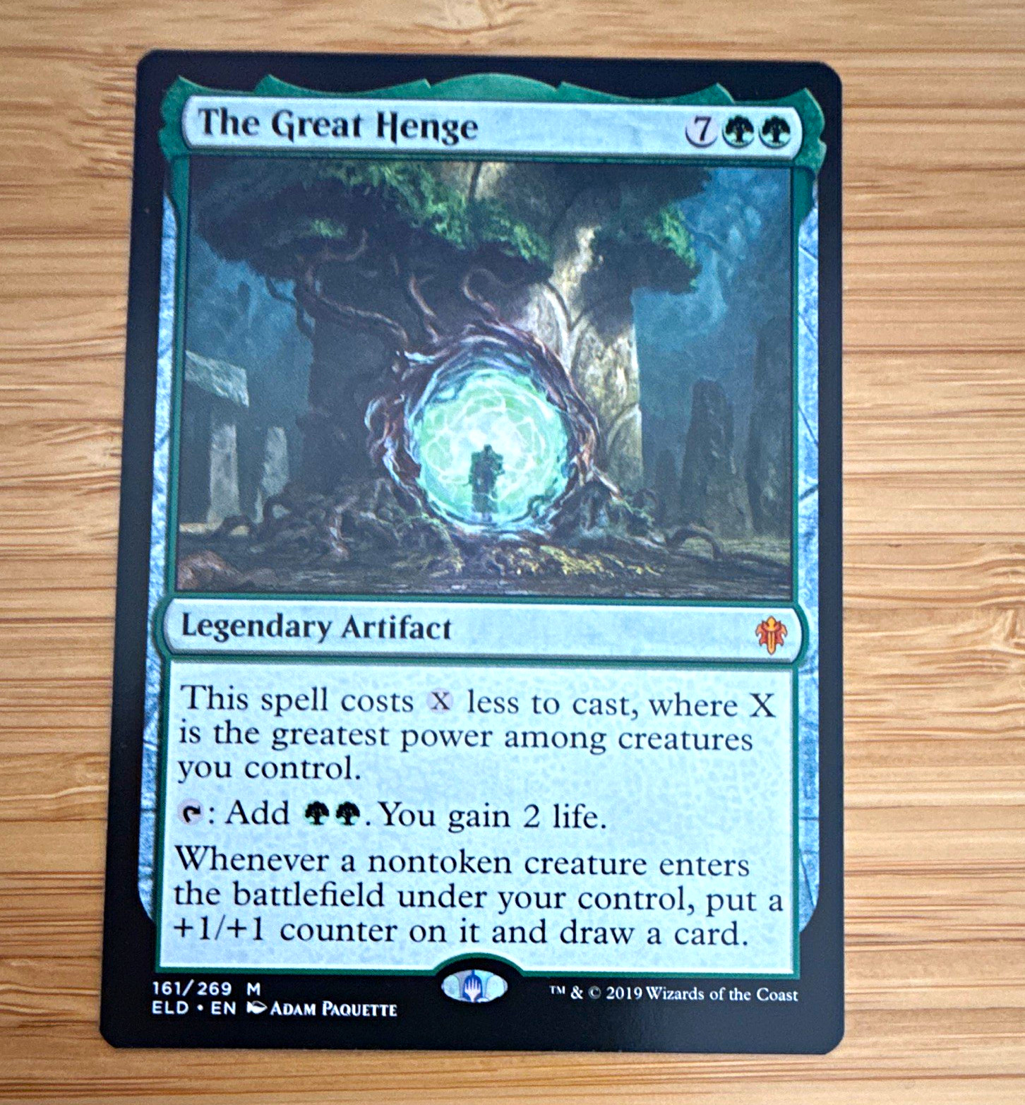 Wizards of the Coast MTG The Great Henge ELD Mythic EN Regular Green 161 2019 Wizards of the Coast MTG The Great Henge ELD Mythic EN Regular Green 161 2019