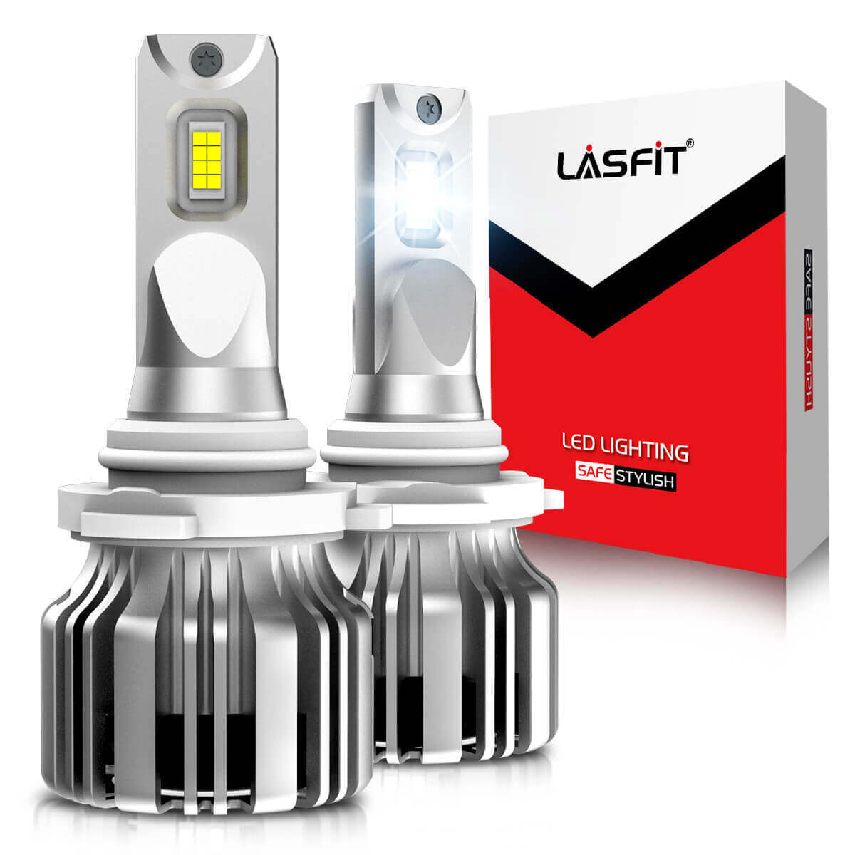2X Lasfit 9005 LED Headlight Bulbs Conversion Kit High Beam White Super Bright