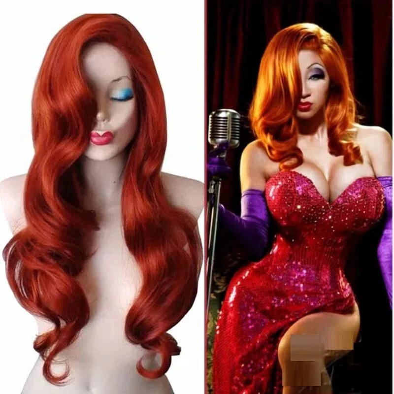 Jessica Rabbit Wig Red New One Size Fits All Unisex
