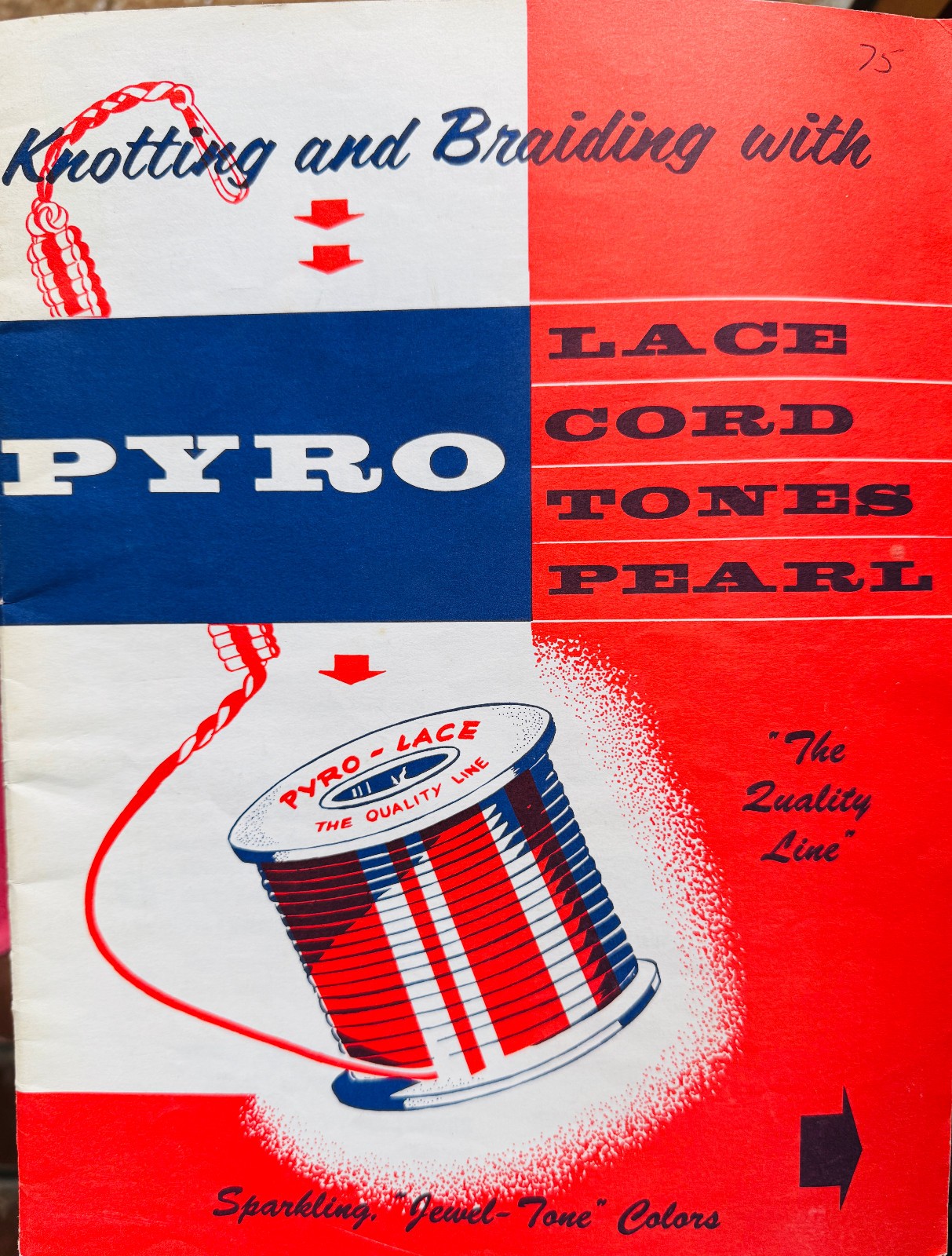 Vintage Craft Book Knotting and Braiding with Pyro Lace Cord Tones Pearl