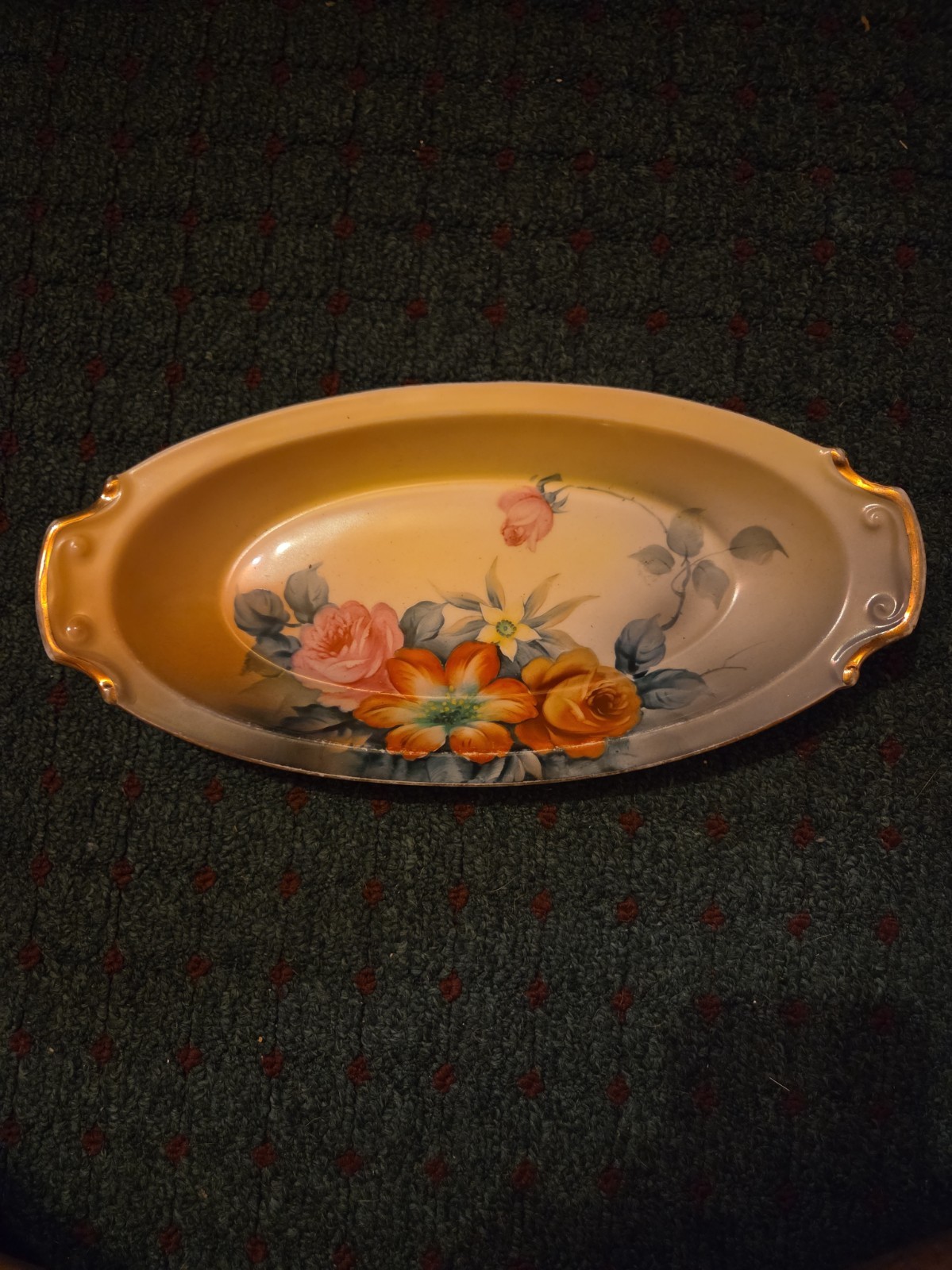 Noritake Hand Painted Japanese Oval Serving Dish Noritake Hand Painted Japanese Oval Serving Dish