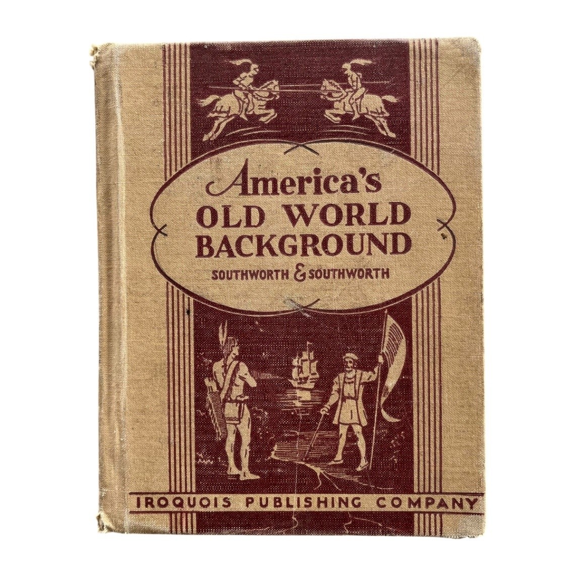 Vintage America's Old World Background Hardcover History Textbook 1943 Vintage America's Old World Background Hardcover History Textbook 1943