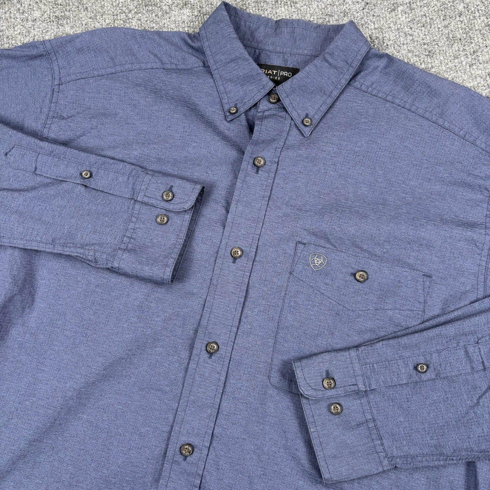 Ariat Pro Series Shirt Mens Large Blue Long Sleeve Button Down Western Workwear Ariat Pro Series Shirt Mens Large Blue Long Sleeve Button Down Western Workwear