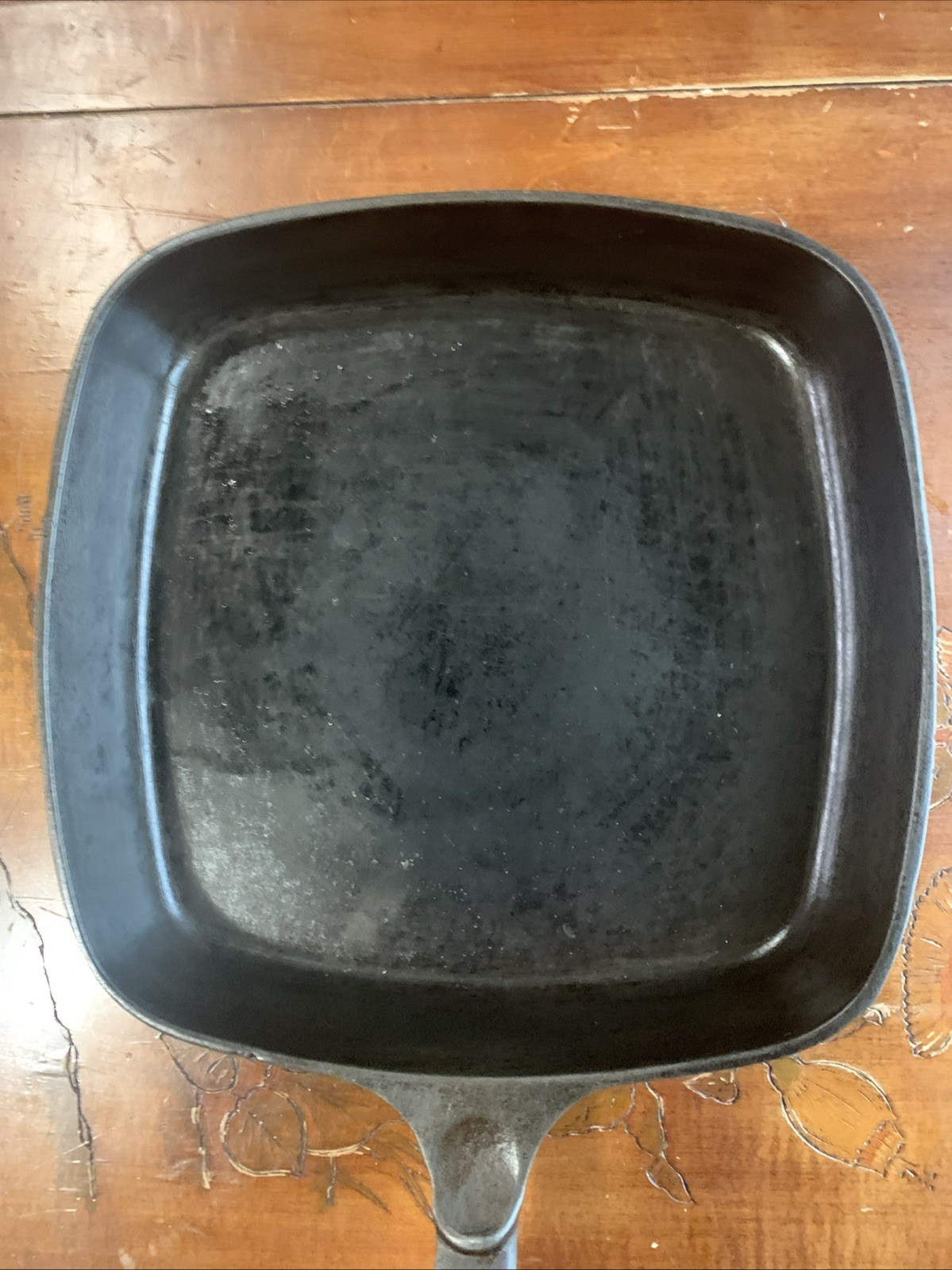 Vintage Wagner Ware Sidney O Square Skillet 1218B Cast Iron 9.5 Inch