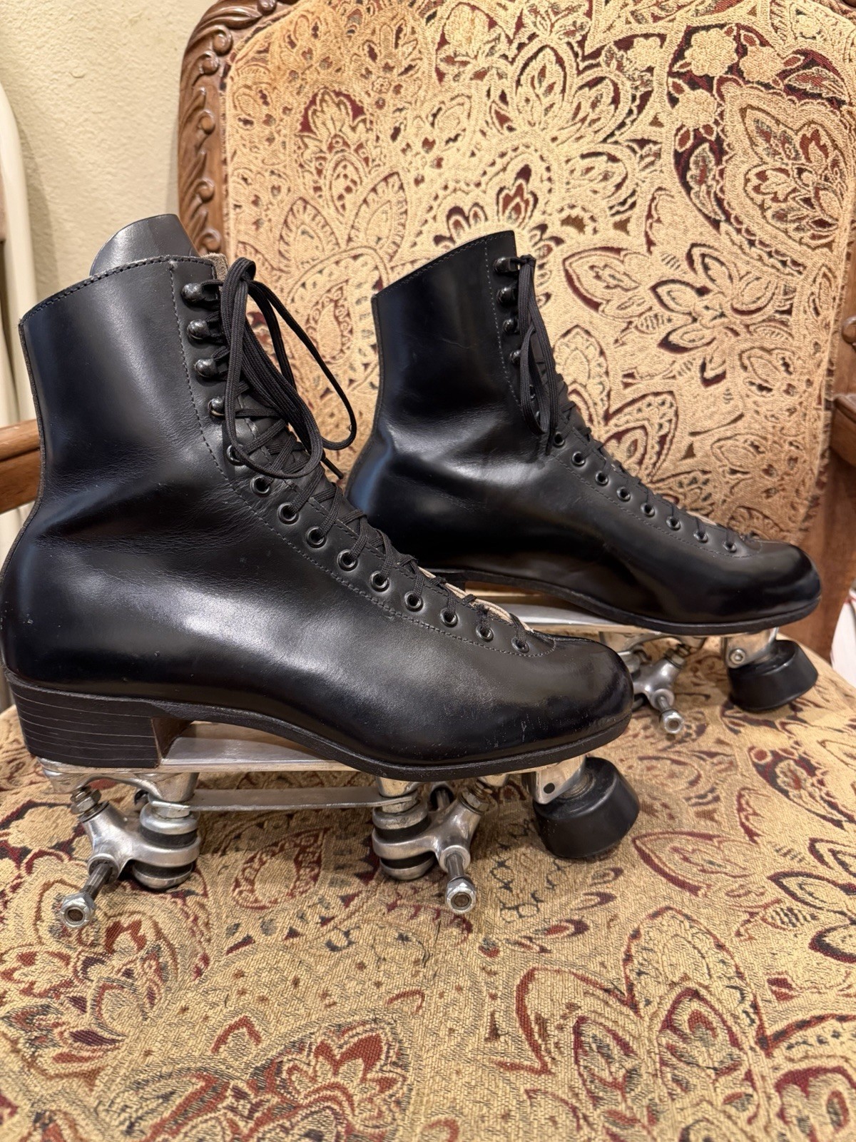 VTG Riedell 220 RED WING MN Roller Skates Black Mens 8.5 VTG Riedell 220 RED WING MN Roller Skates Black Mens 8.5