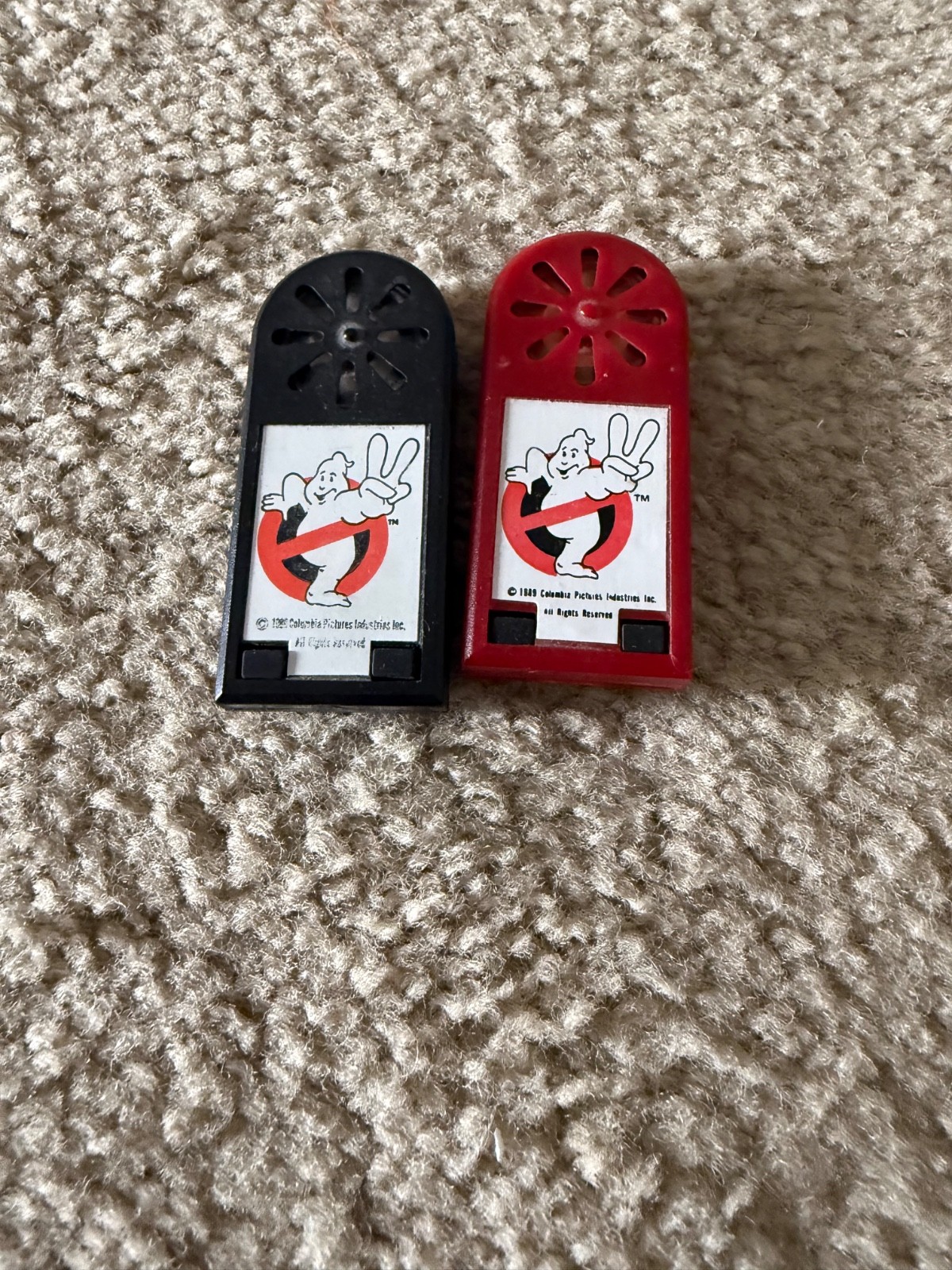 vintage 1989 Ghostbusters II Proton Pack Noise Makers from Hardees