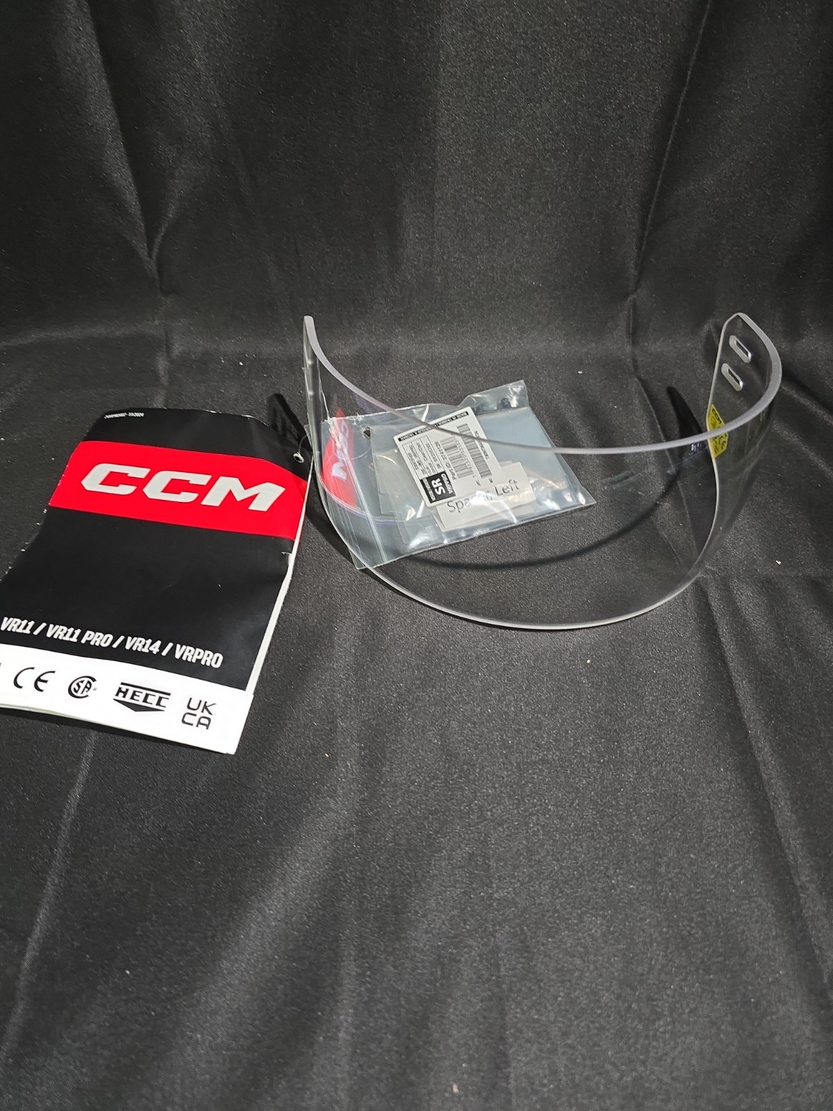 NEW CCM VRPPRO SR NHL Pro Stock Team Issued Hockey Helmet Visor Clear