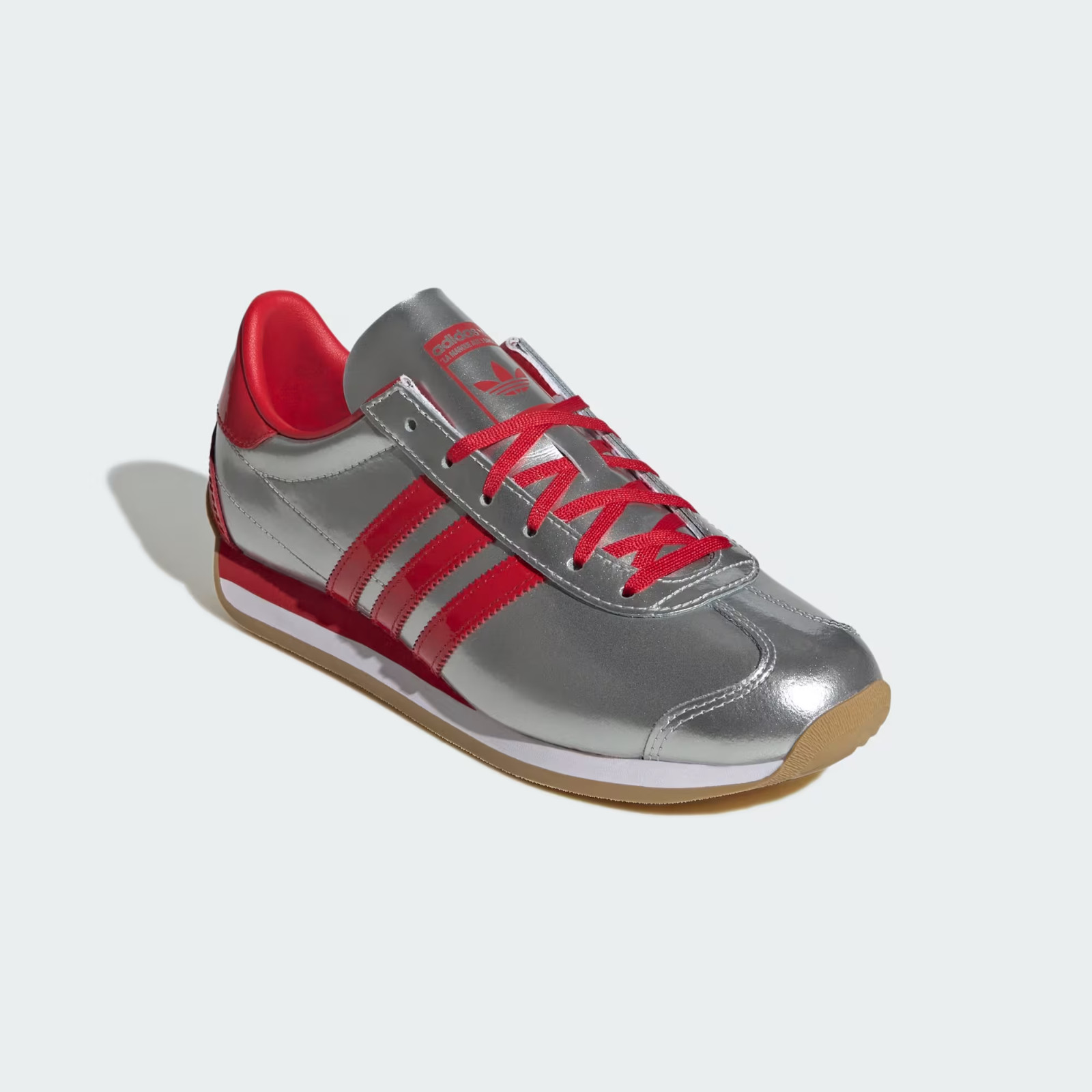 Authentic Adidas Women\'s Country OG Silver Scarlet\' leather Shoes Size 8 - $100