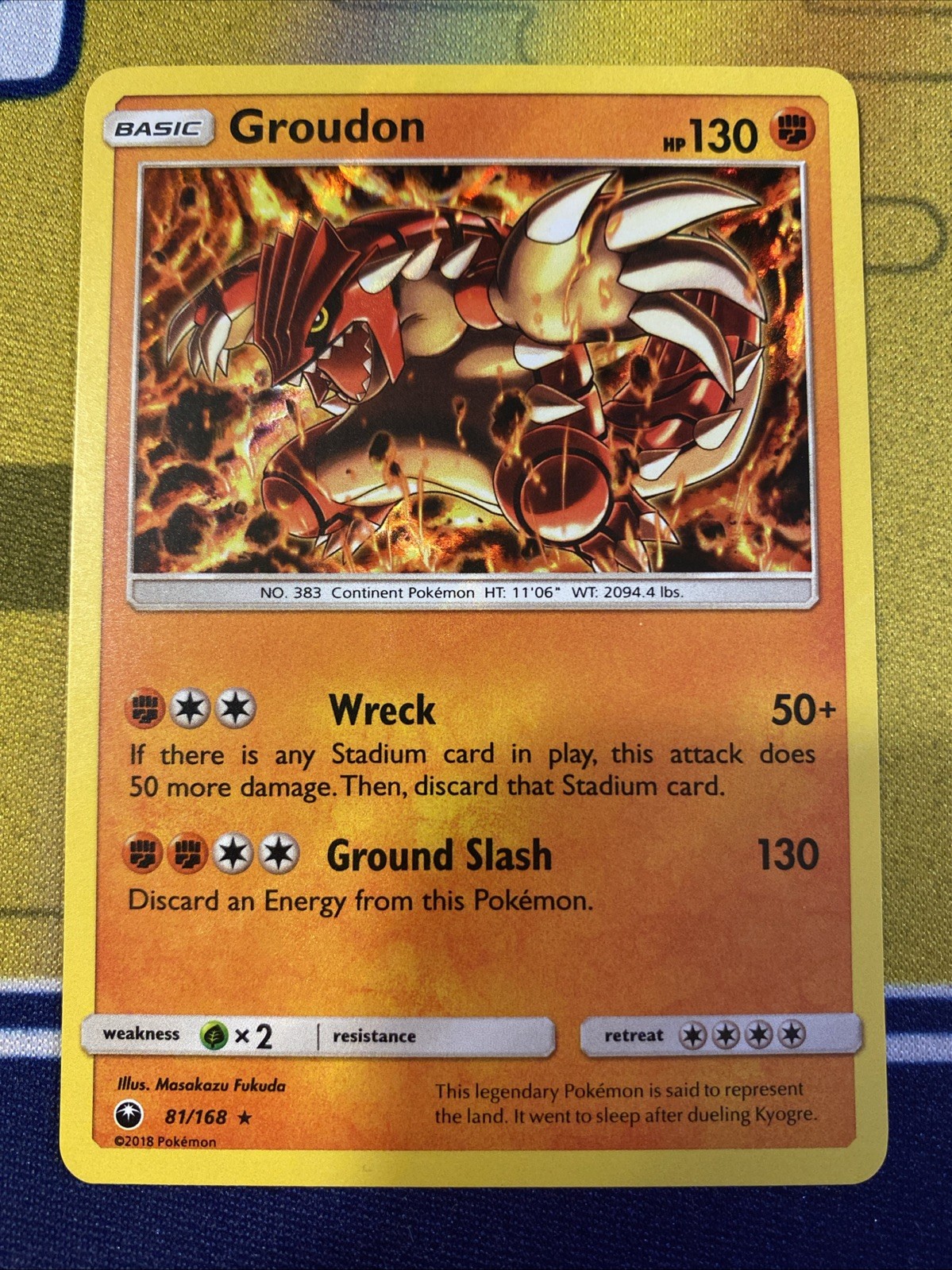 Groudon 81/168 Holo Rare Celestial Storm Pokemon Lightly Played Groudon 81/168 Holo Rare Celestial Storm Pokemon Lightly Played