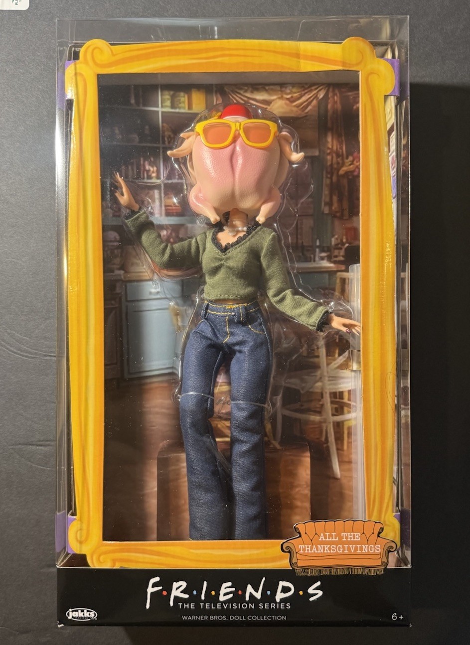 Friends TV Show Monica Geller Turkey Head Collector Fashion Doll New (In Hand) Friends TV Show Monica Geller Turkey Head Collector Fashion Doll New (In Hand)