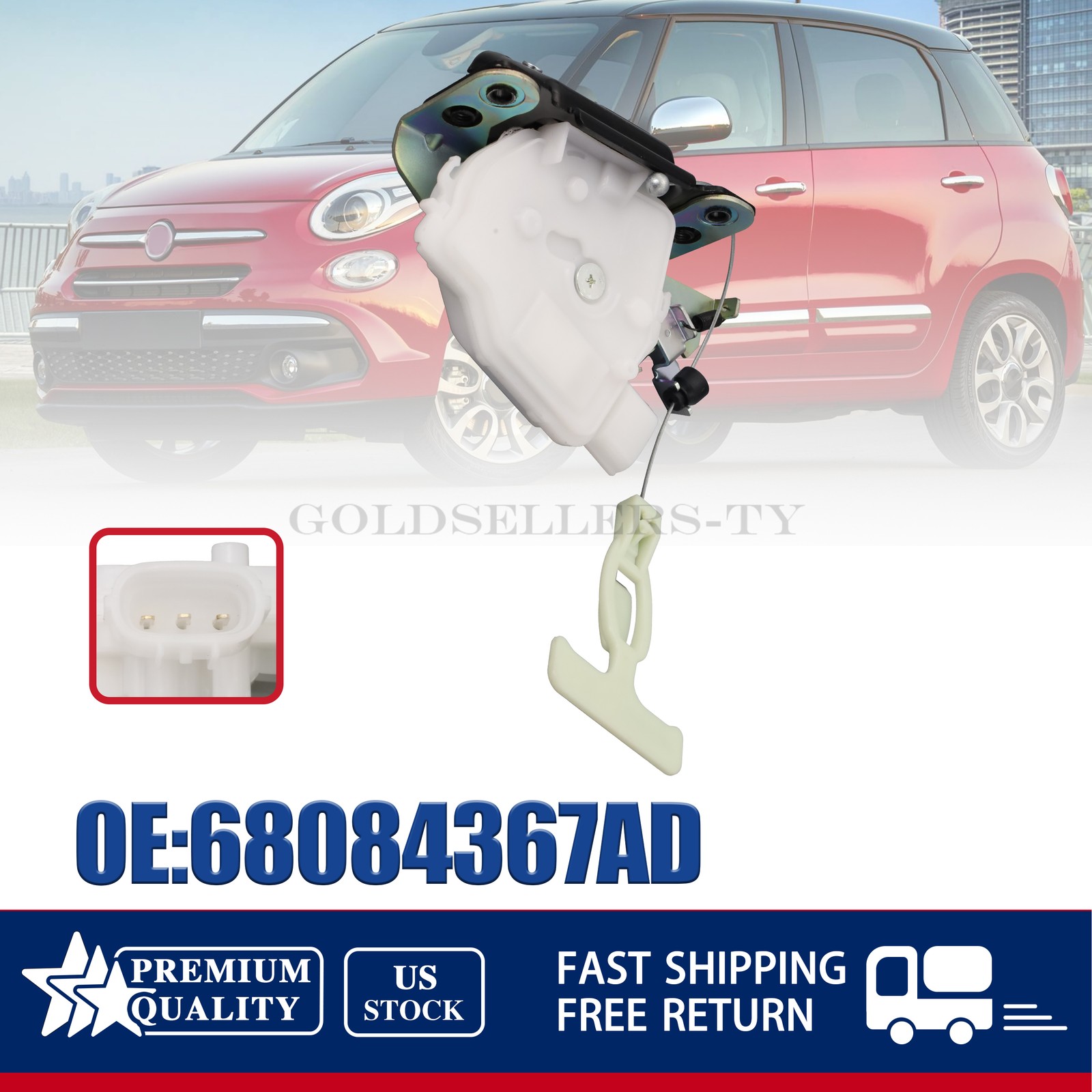 68084367AD Rear Trunk Liftgate Latch Lock Actuator For Fiat 500 1.4L 2012-2019